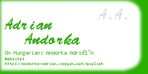 adrian andorka business card